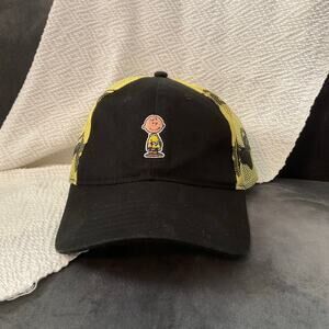 Cedar fair peanuts, trucker hat, vintage Charlie Brown snapped back with mesh